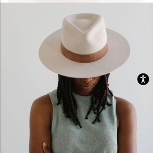 Gigi pip Miller fedora hat M/L 59 ivory